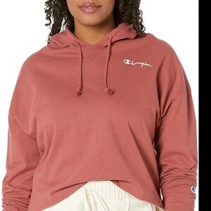 Champion Women's Fleece Pullover Pink Comfortable Fit Hoodie Size XS‎